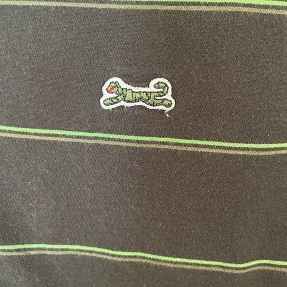 Le Tigre Rare Vintage Black with Green and‎ Grey Stripes  Size XL - Picture 3 of 6